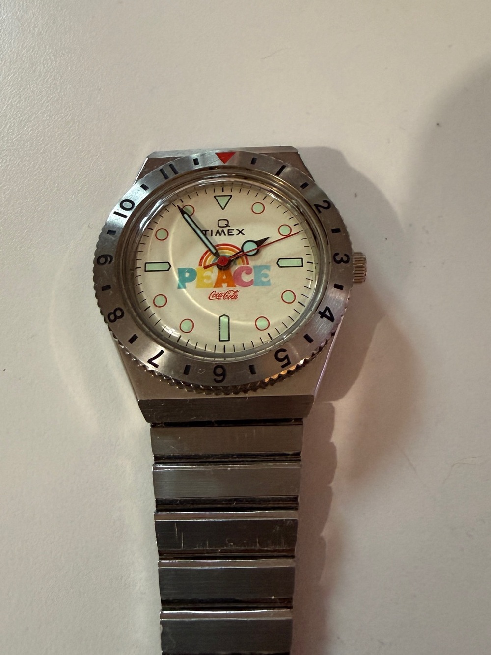 Q TIMEX x Coca-Cola 1971 Unity Peace Watch 38mm